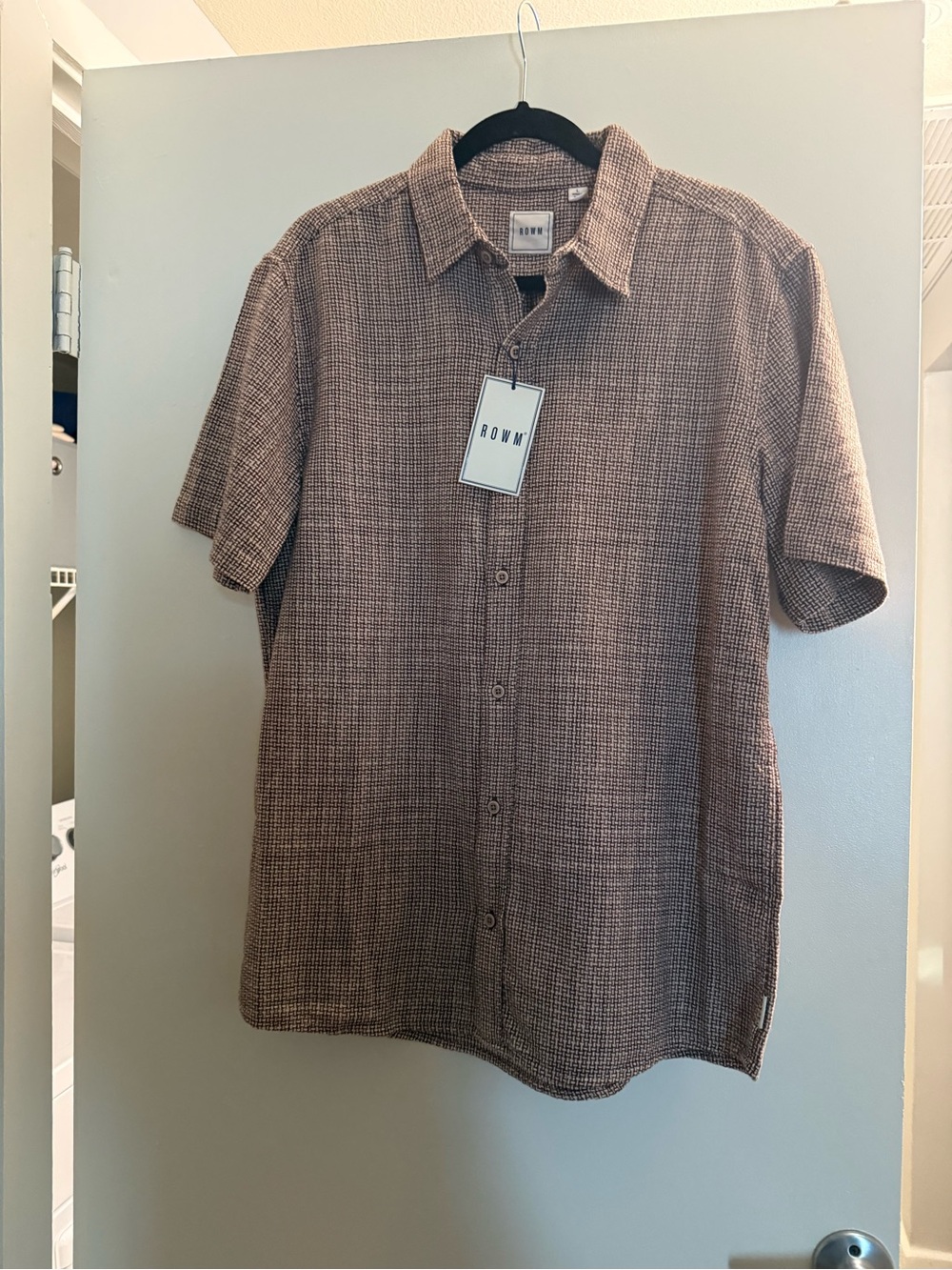 NWT ROWM Short-Sleeve Button-Down Shirt